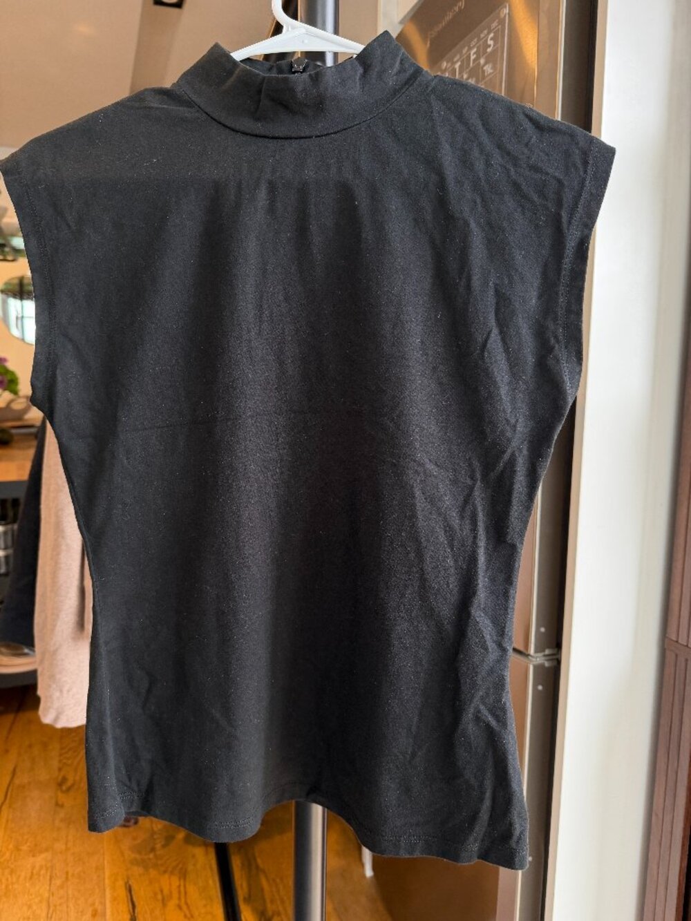 FRAME Sleeveless Mock Neck Top Black Size S
